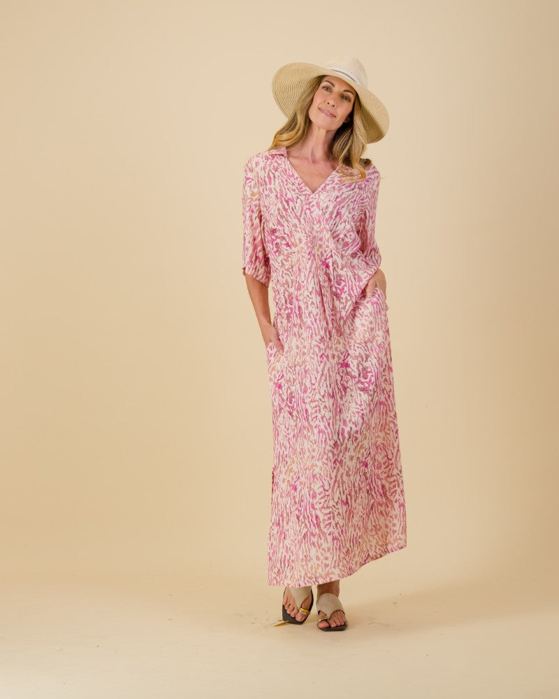 Printed Crossover Dress