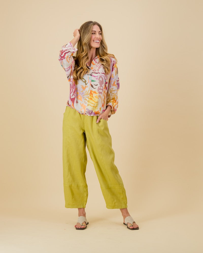 Printed Shirt in Multi Swirl