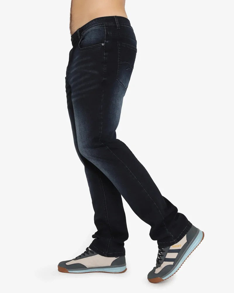 Avery Straight Leg Denim in Blue Black