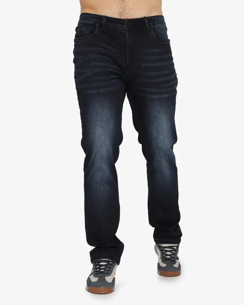Avery Straight Leg Denim in Blue Black