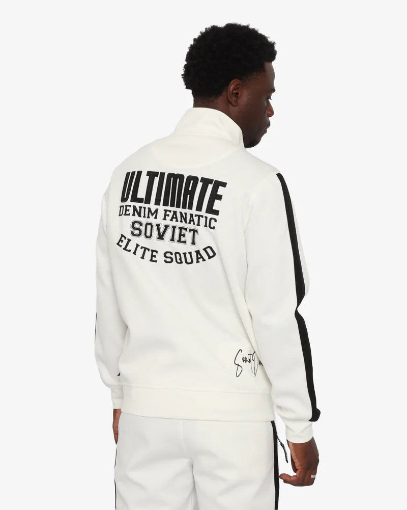 Calvin Zip Up Sweat Top in Coconut