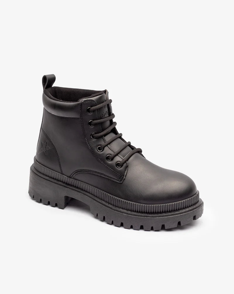 Chelsea Lace Up Boots in Black