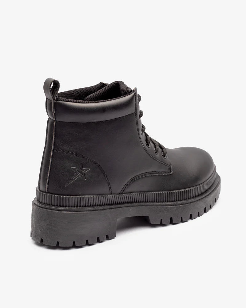Chelsea Lace Up Boots in Black