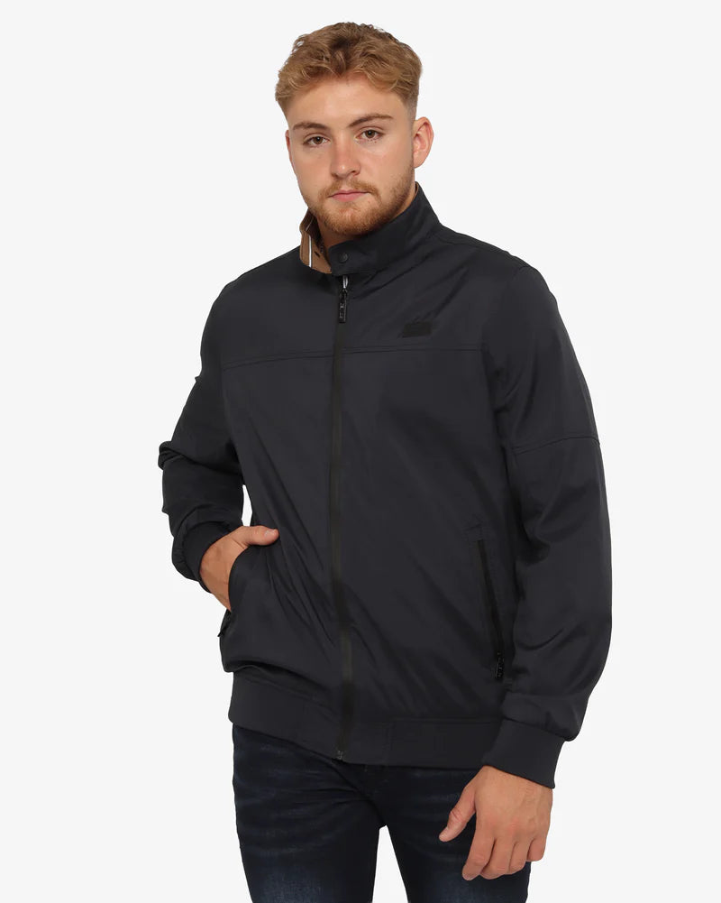 Logan Zip Through Jacket in Navy