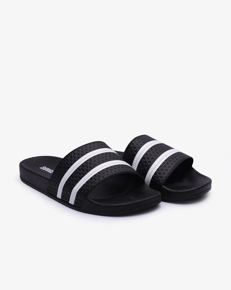 Quest Sandal in Black / White