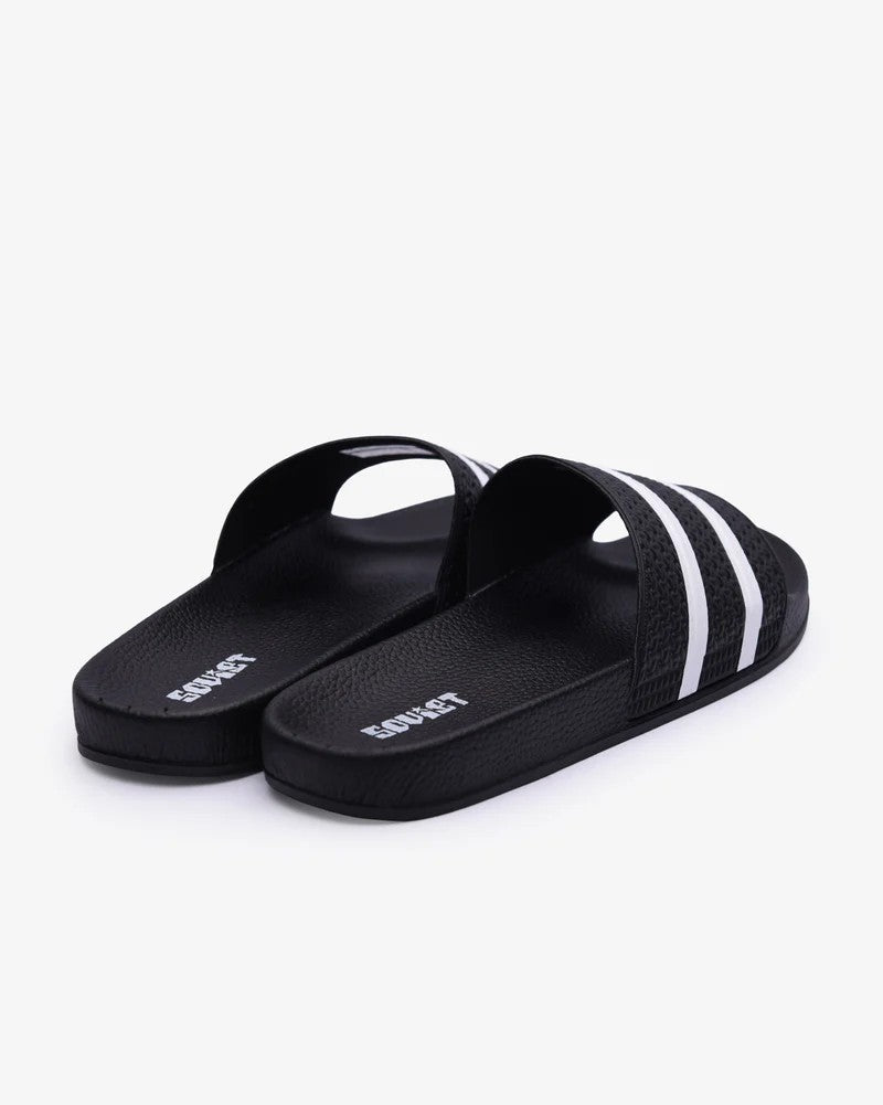 Quest Sandal in Black / White
