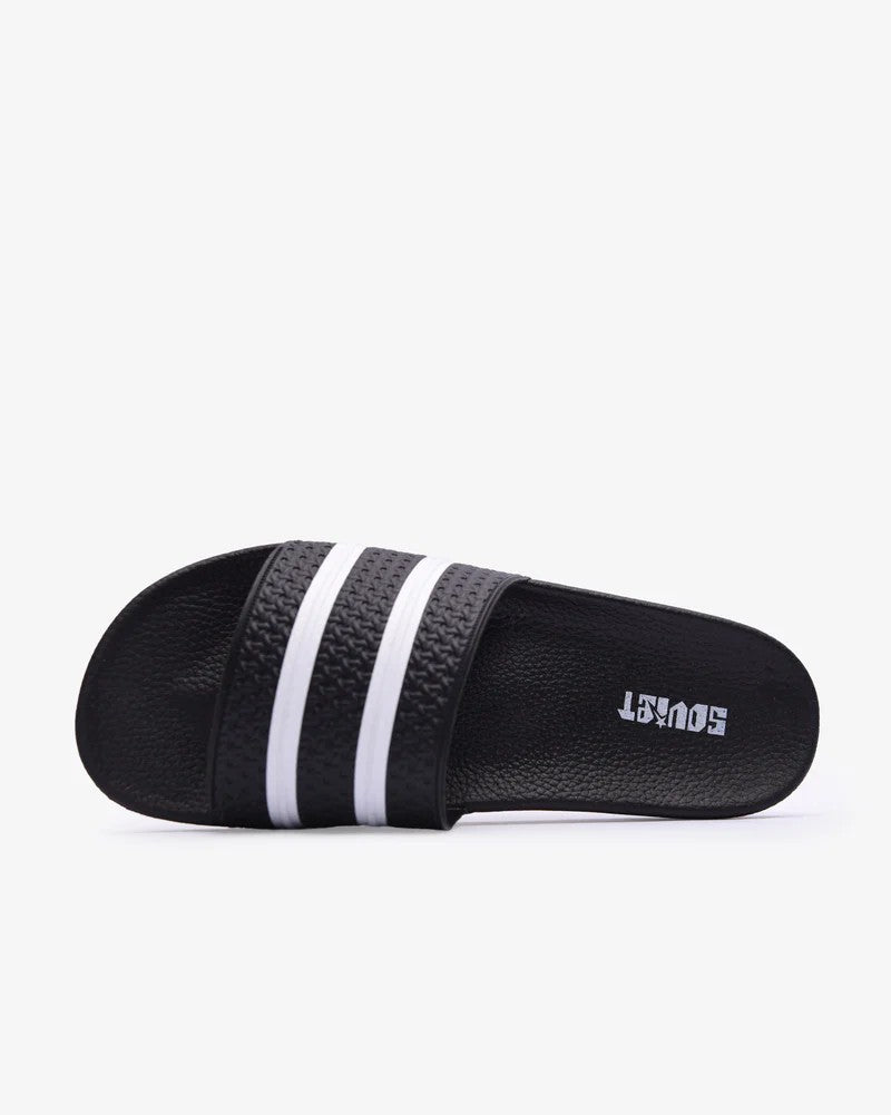 Quest Sandal in Black / White