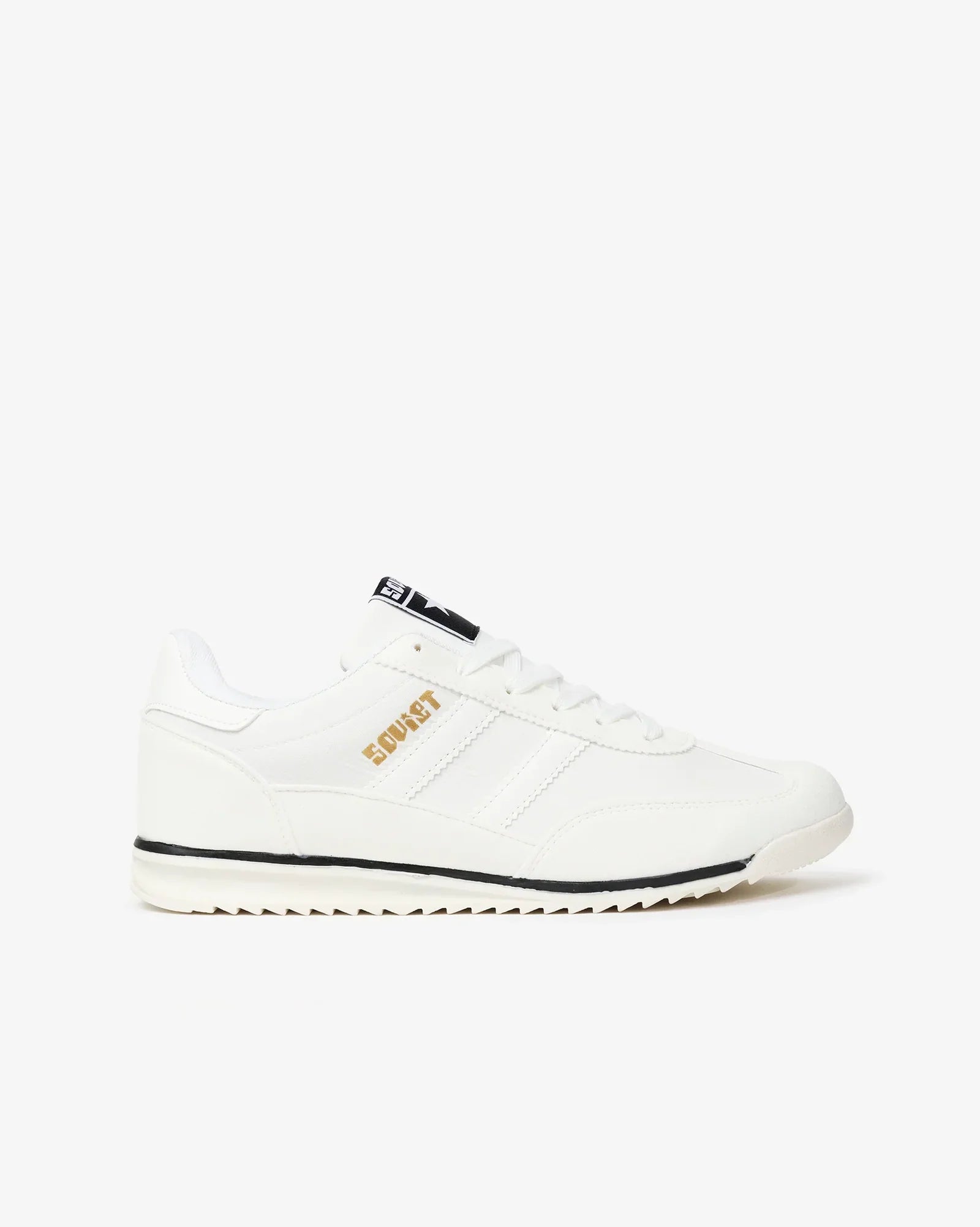 Rome Low Cut Shoe in White Mono / Black