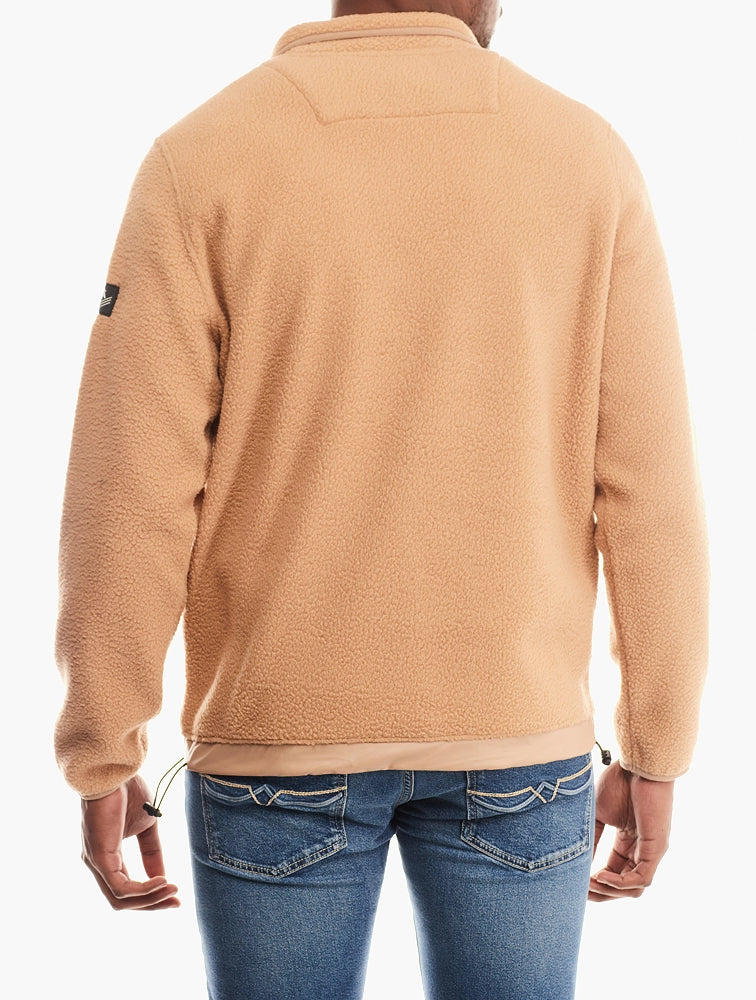Mikan Sherpa Sweat Top in Camel