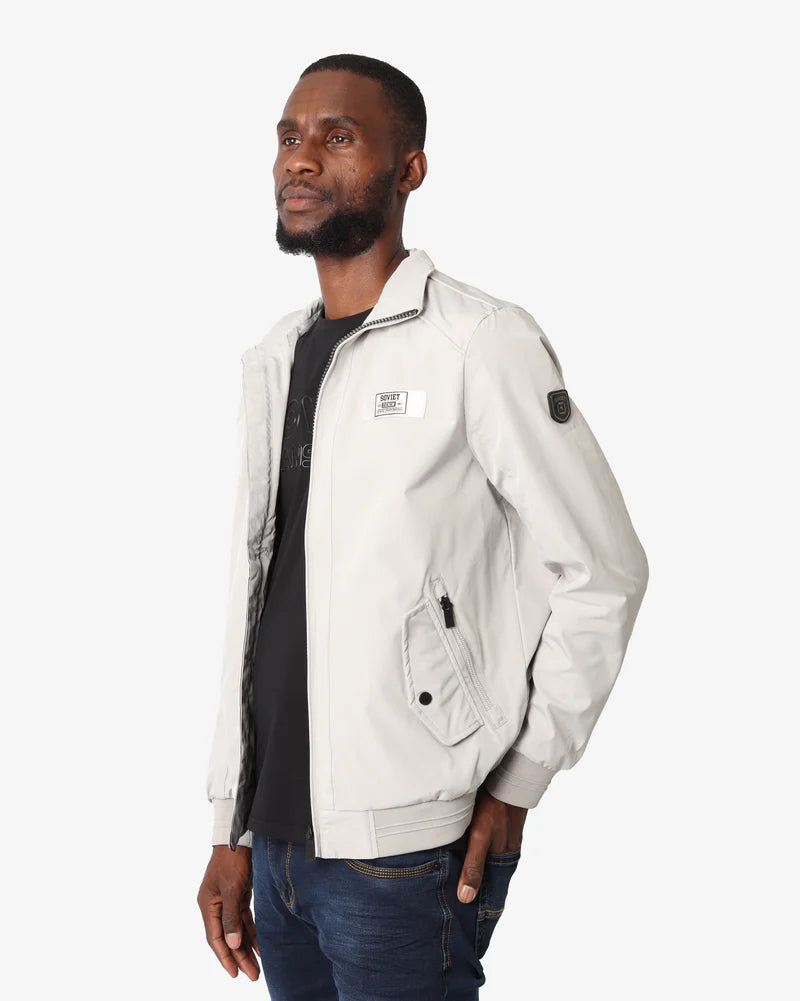 Sidney Zip Through Jacket in Cement