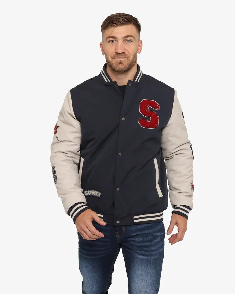 Troyden Baseball Jacket in Navy