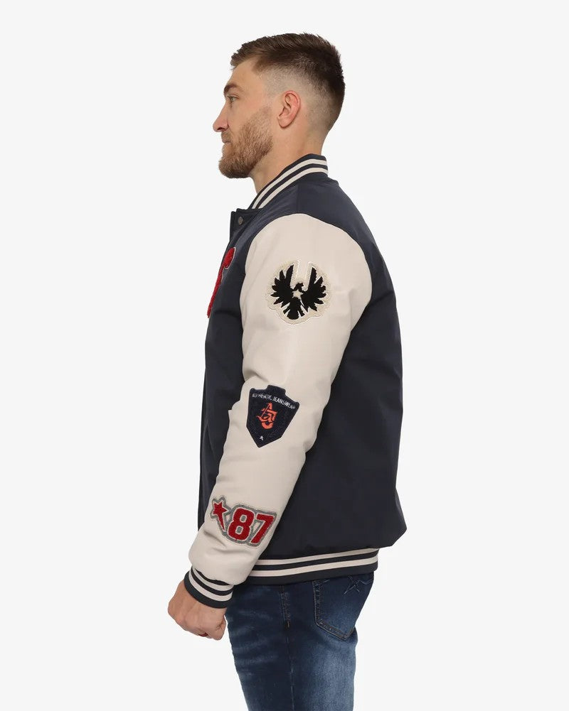 Troyden Baseball Jacket in Navy