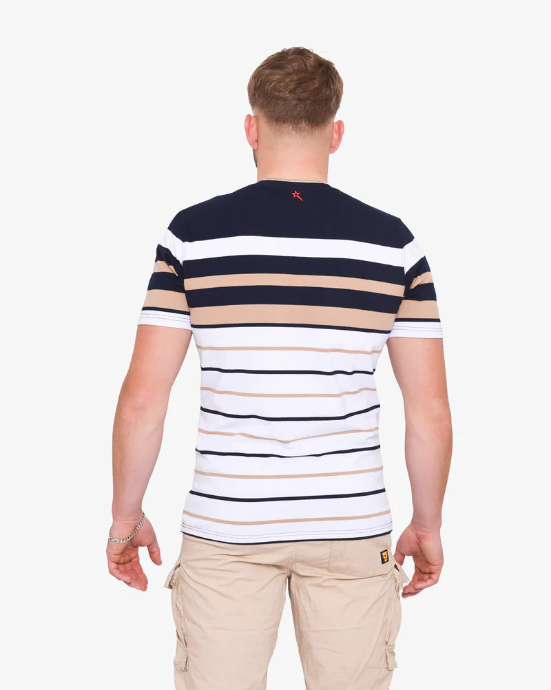 Wells V-Neck Tee in Navy