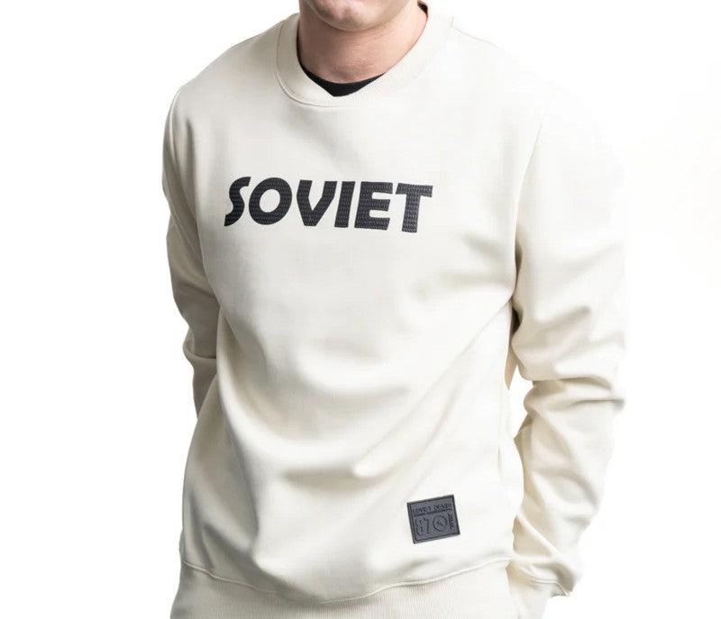 Zander Crew Neck Sweatshirt in Bone