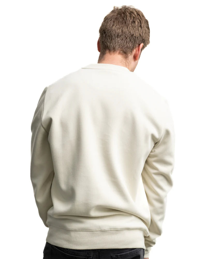 Zander Crew Neck Sweatshirt in Bone