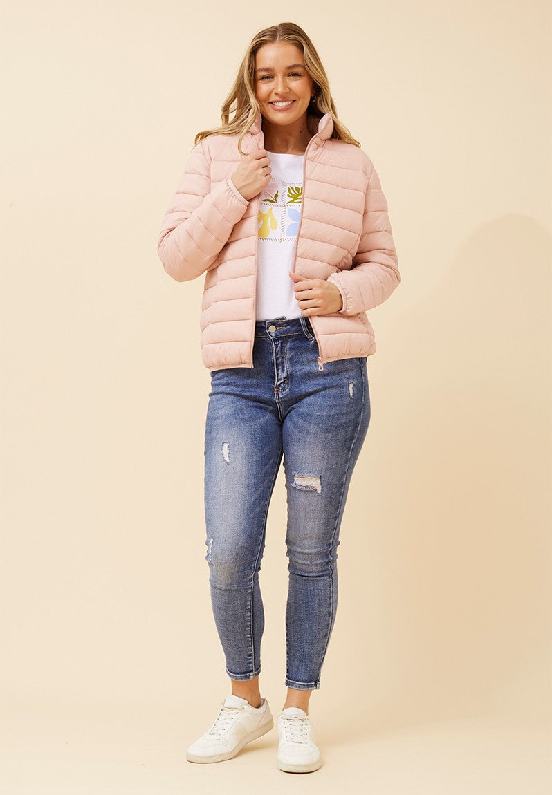 Puffer Jacket in Pink