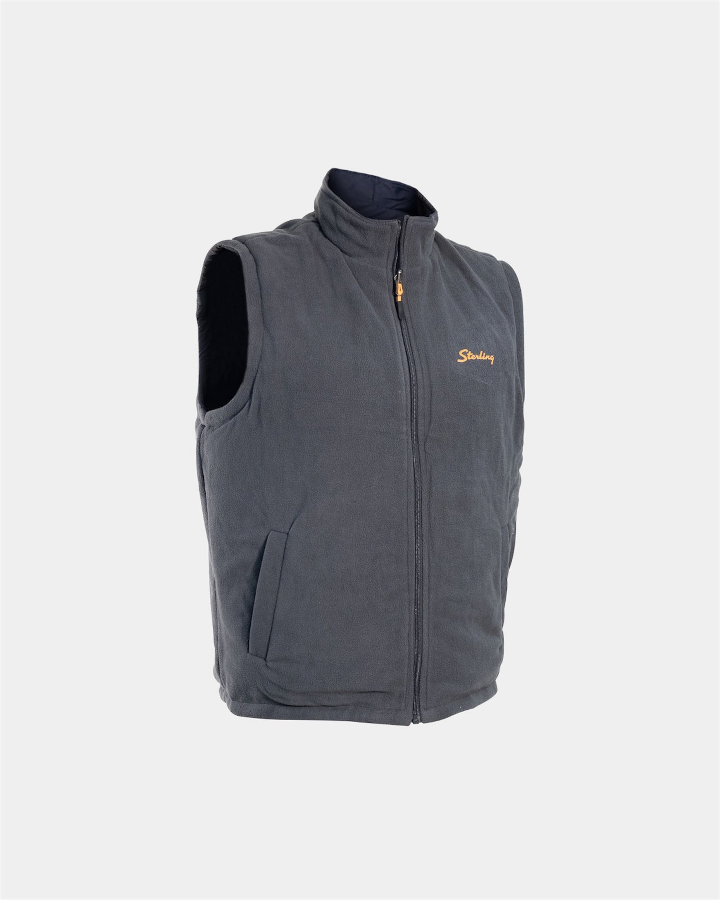 Reversible Cargo / Fleece Vest in Charcoal
