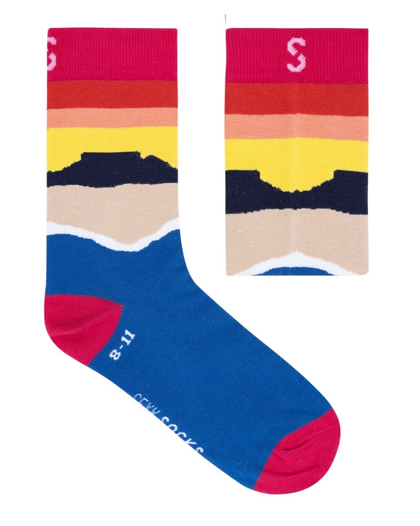 Cotton Table Top Sunset Socks