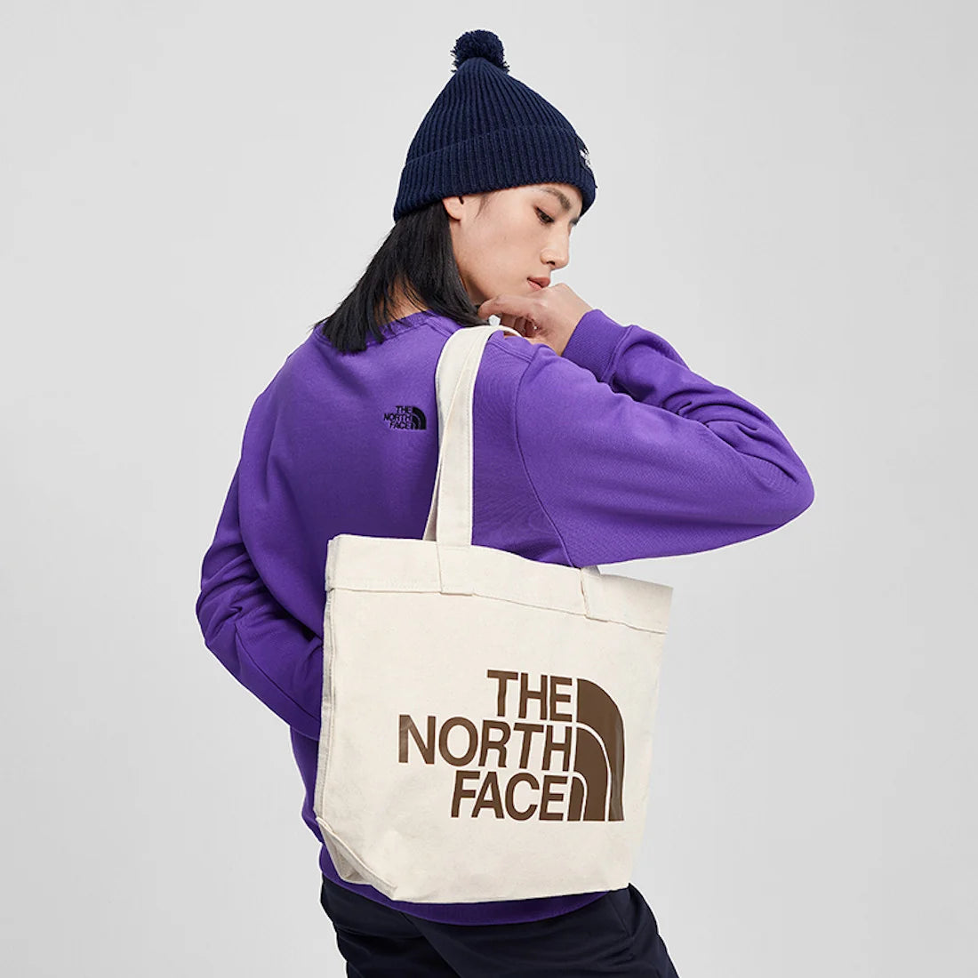 TNF Cotton Tote in Weimaraner Brown
