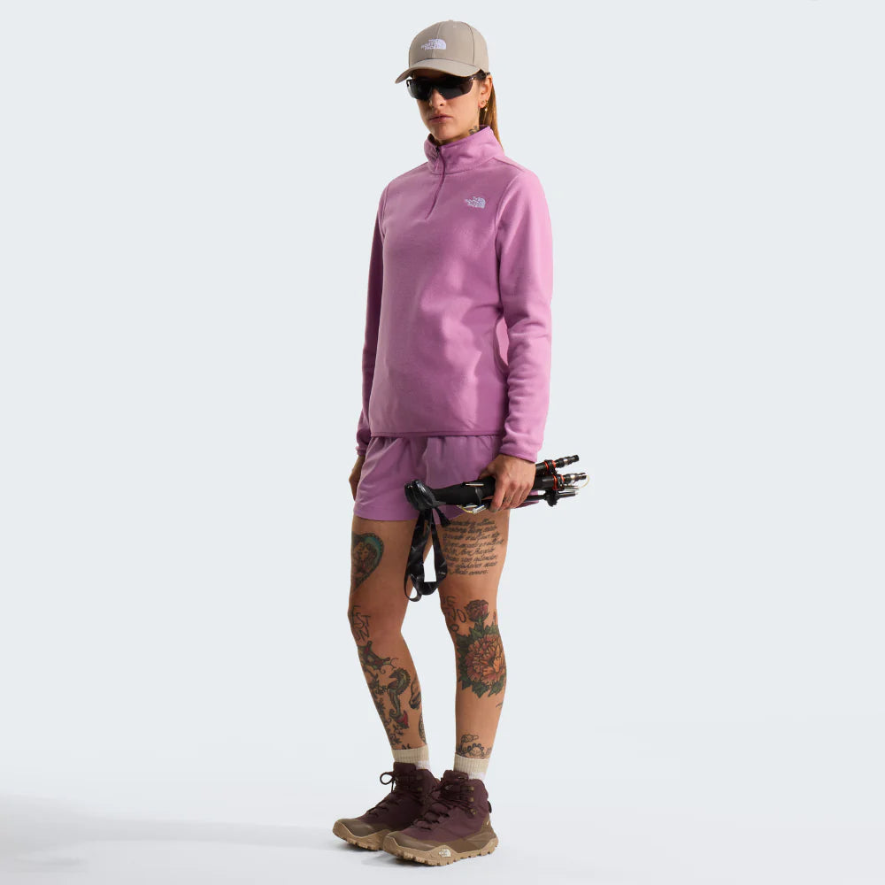 Glacier 1/4 Zip Fleece in Hushed Lavender