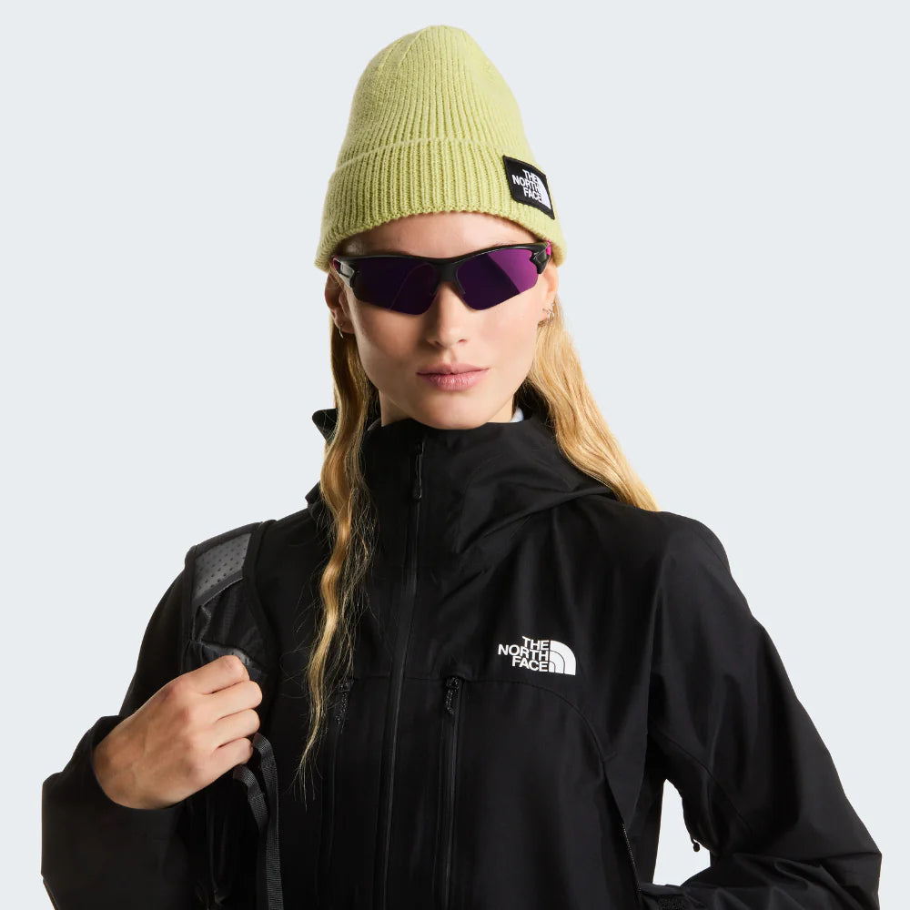 Logo Box Cuffed Beanie in Pear