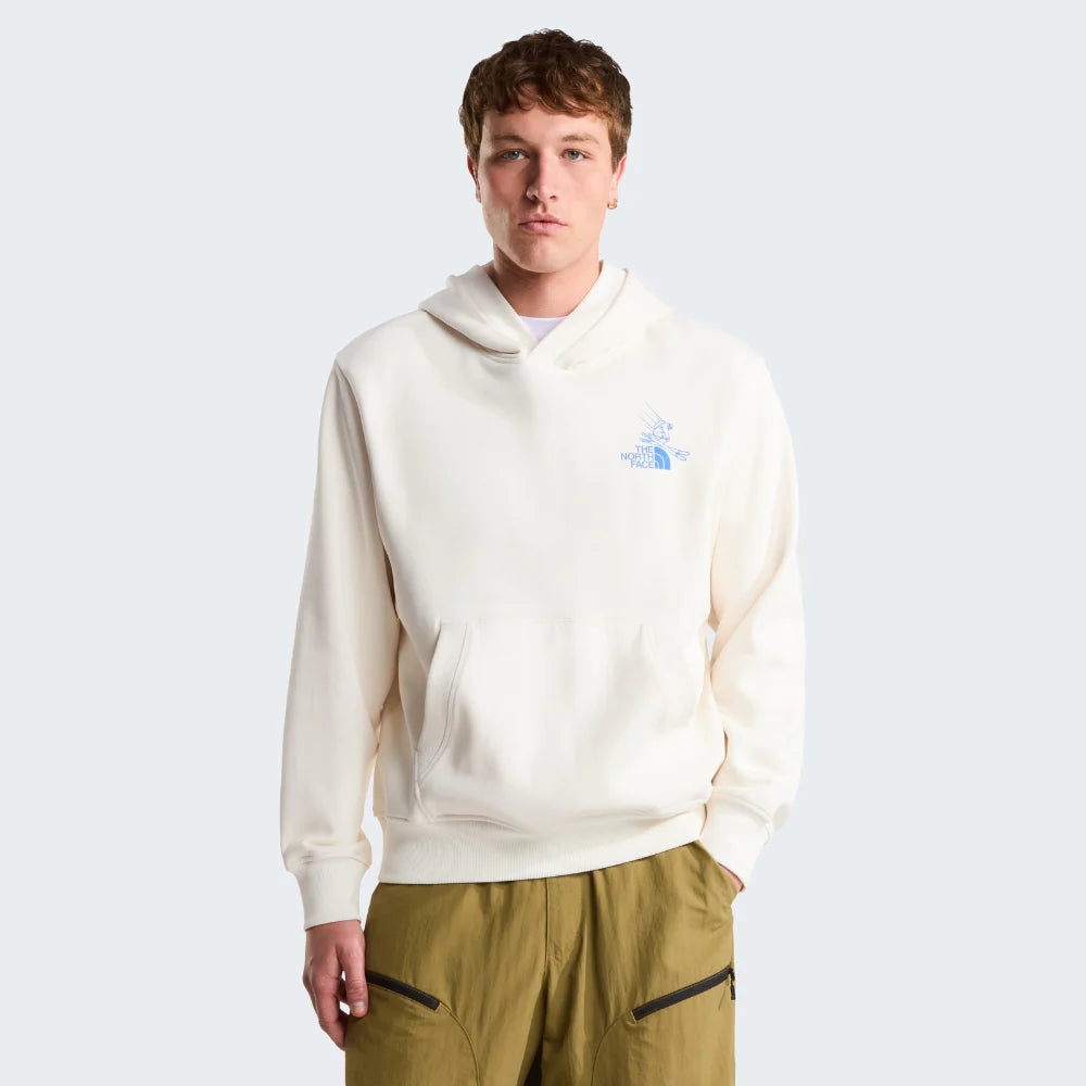 Mountain Celebration Hoodie in White Dune
