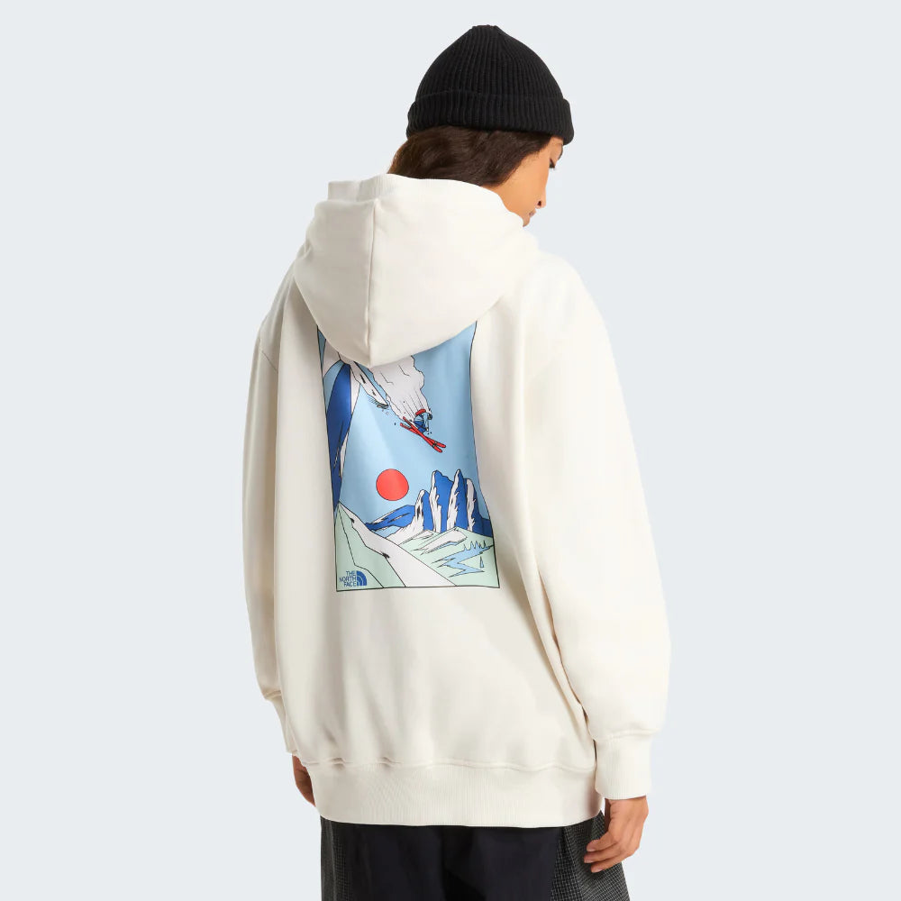 Mountain Celebration Hoodie in White Dune