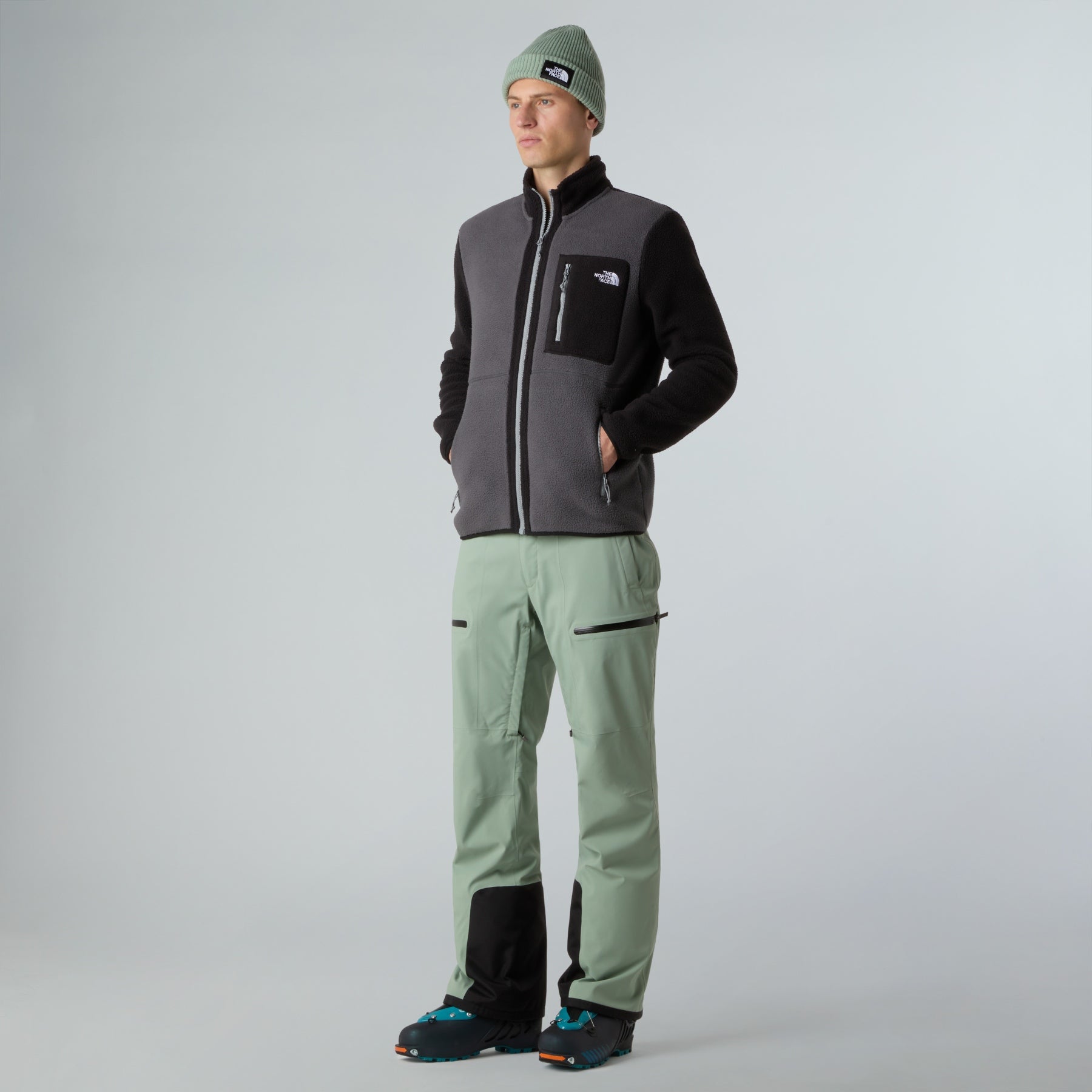 Yumiori Full Zip Fleece Jacket in Anthracite Grey / TNF Black / Monument Grey