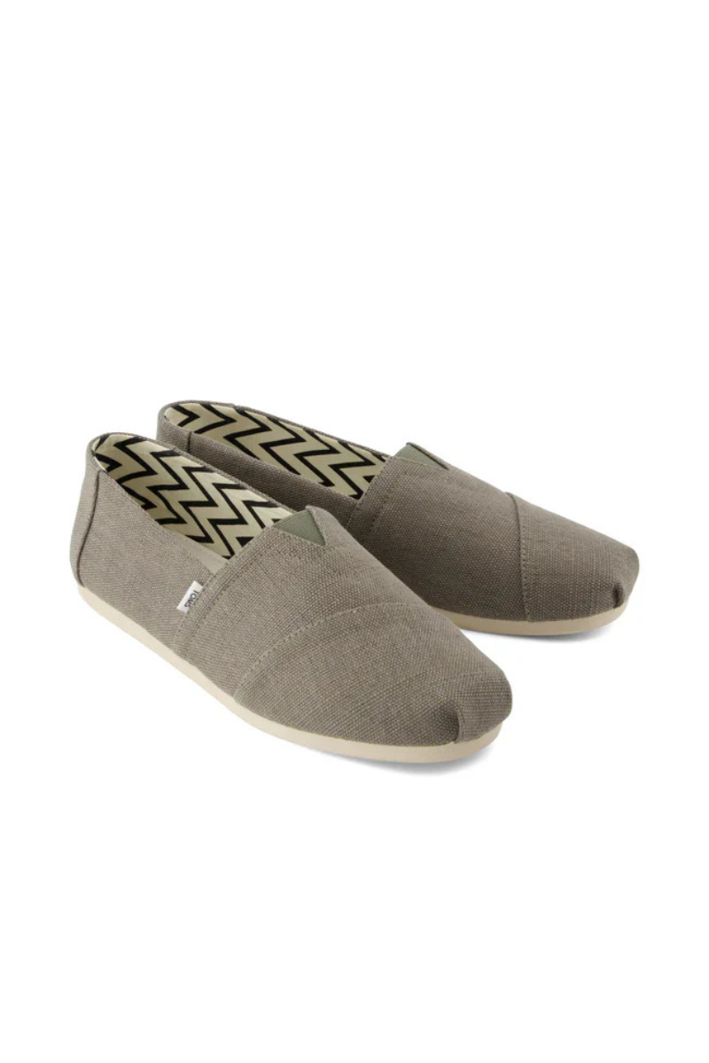 Alpargata Classic Canvas Slip-Ons in Vetiver Grey
