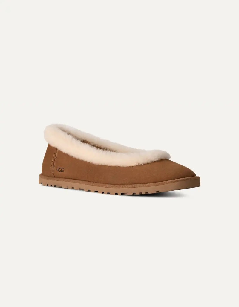 Zora Ballet Flat in Chestnut