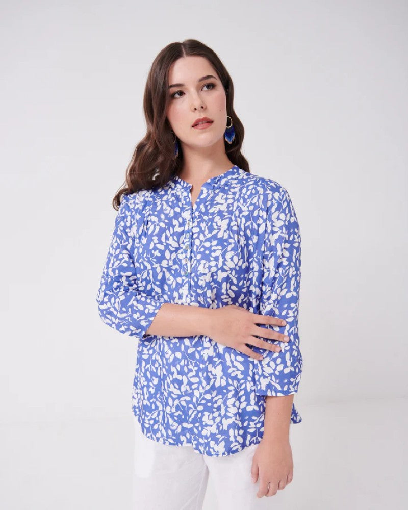 Everyday Blouse in Floral Grunge Bluebell