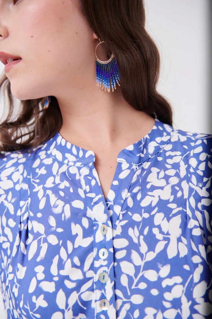 Everyday Blouse in Floral Grunge Bluebell