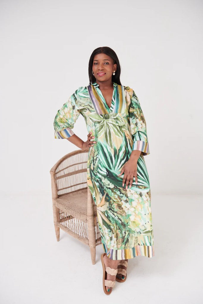 Hygge Kaftan in Snapdragon Olive