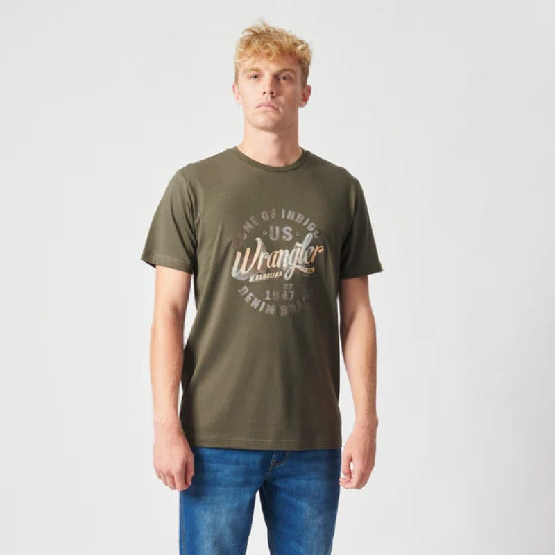 Home of Indigo SS Tee in Dusty Olive