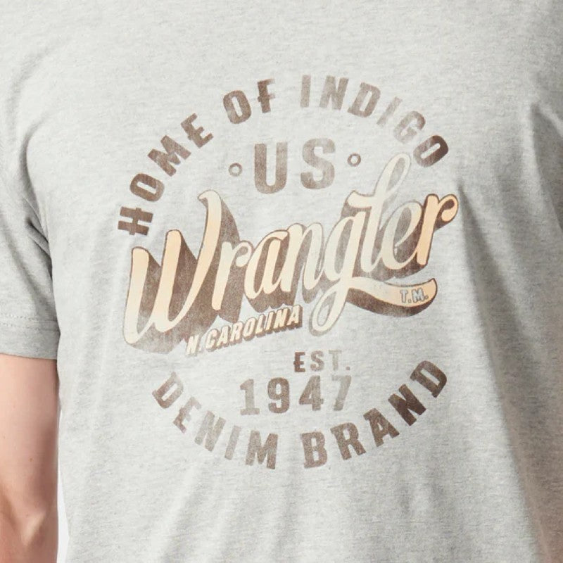 Home of Indigo SS Tee in Grey Melange