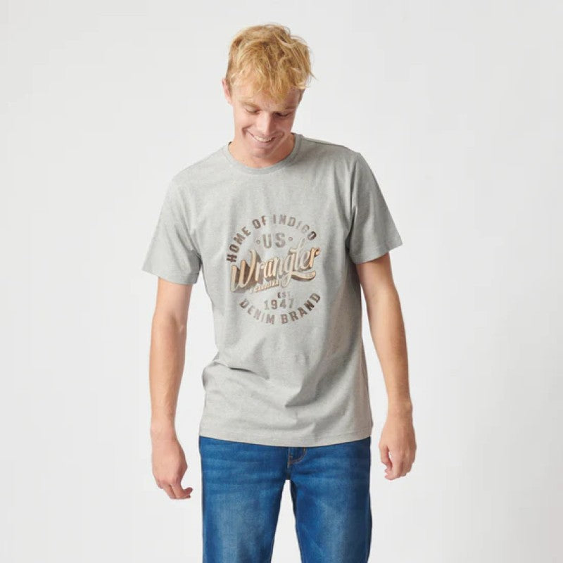 Home of Indigo SS Tee in Grey Melange