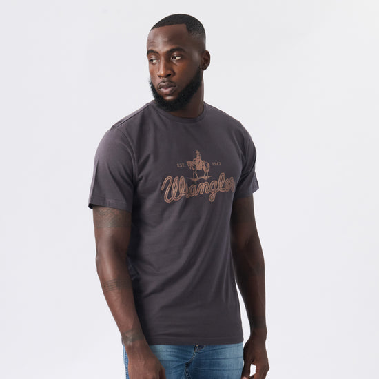 Post SS Tee in Faded Black