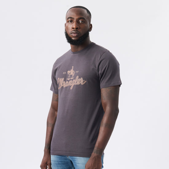 Post SS Tee in Faded Black