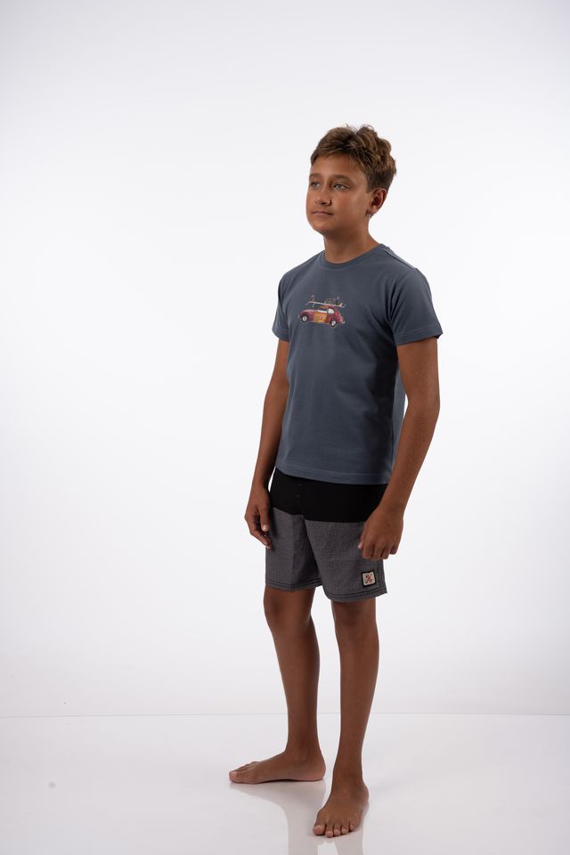 Kids Monkey Bug SS Tee in Granite Grey