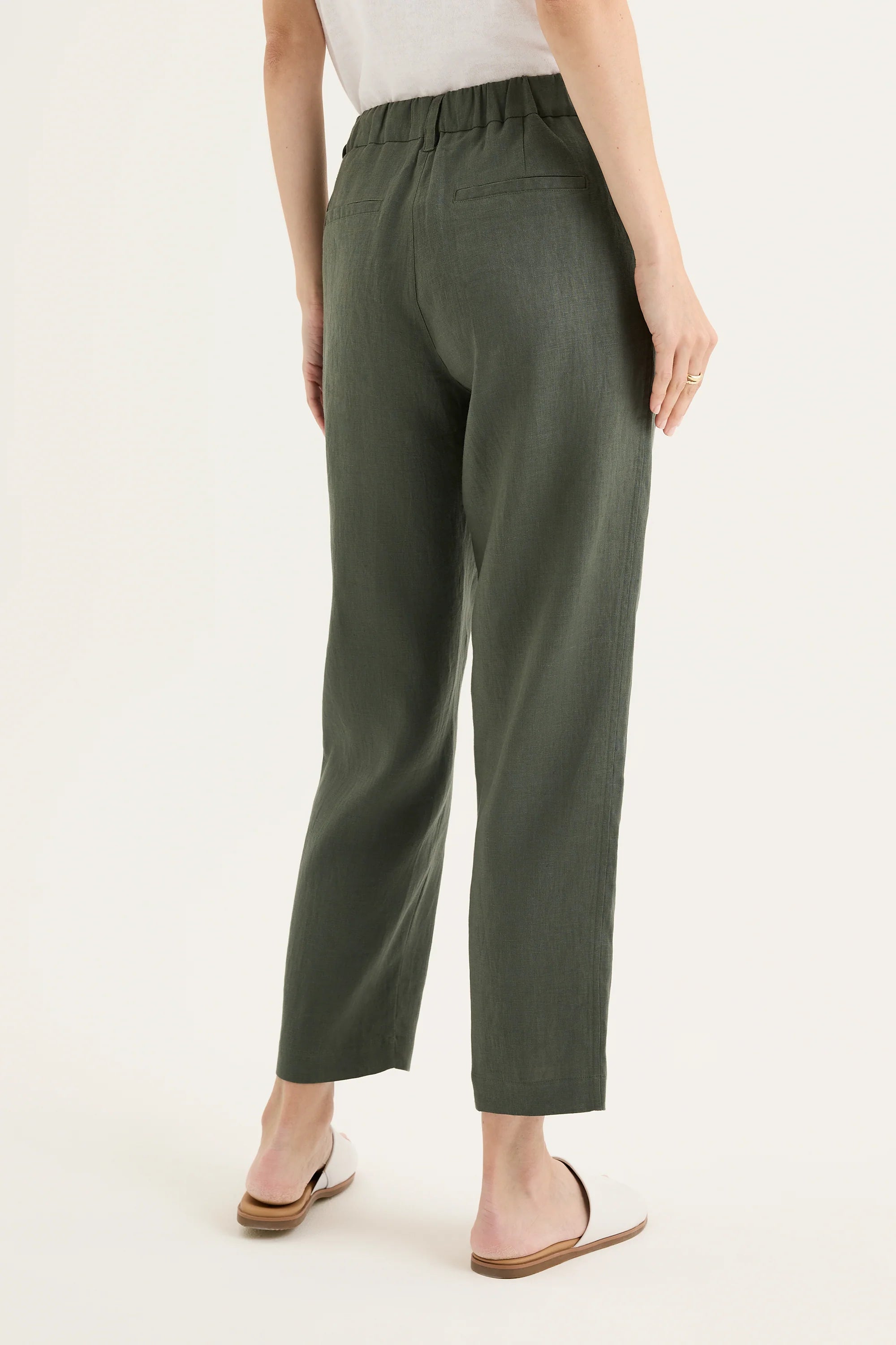 Bodhi Linen Pant in Nori