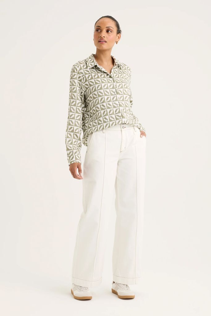 Briar Wide Leg Jean in Ecru