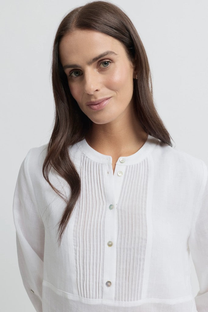 Purity Pintuck Shirt in White