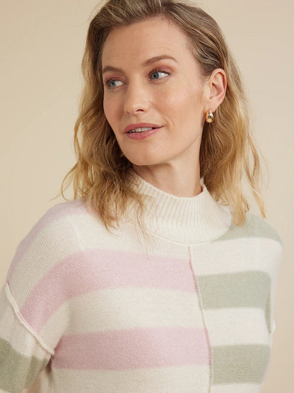 Soft Stripe Merino Wool/Cotton Sweater