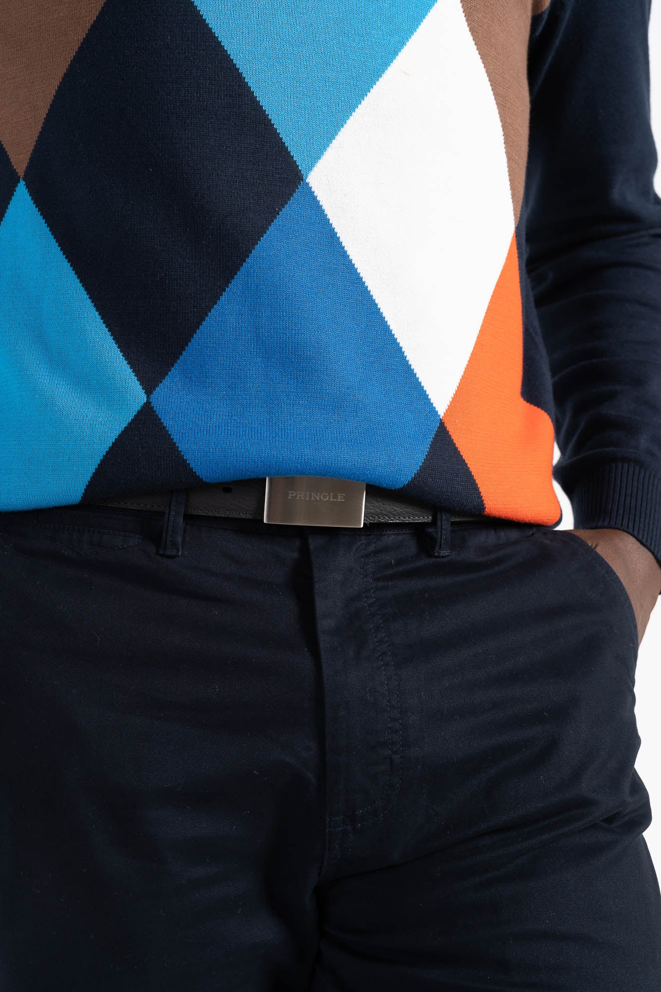 Abel Classic Fit Chino's in Navy