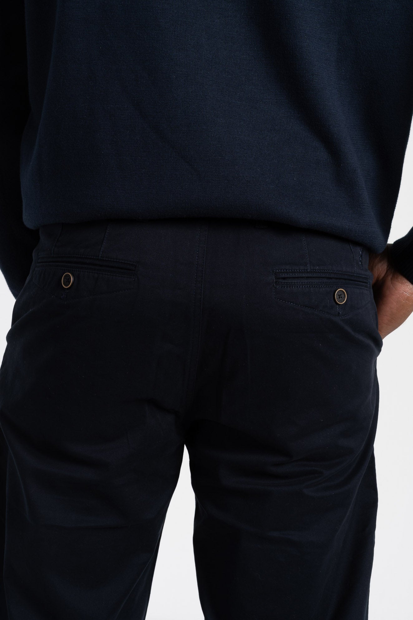 Abel Classic Fit Chino's in Navy