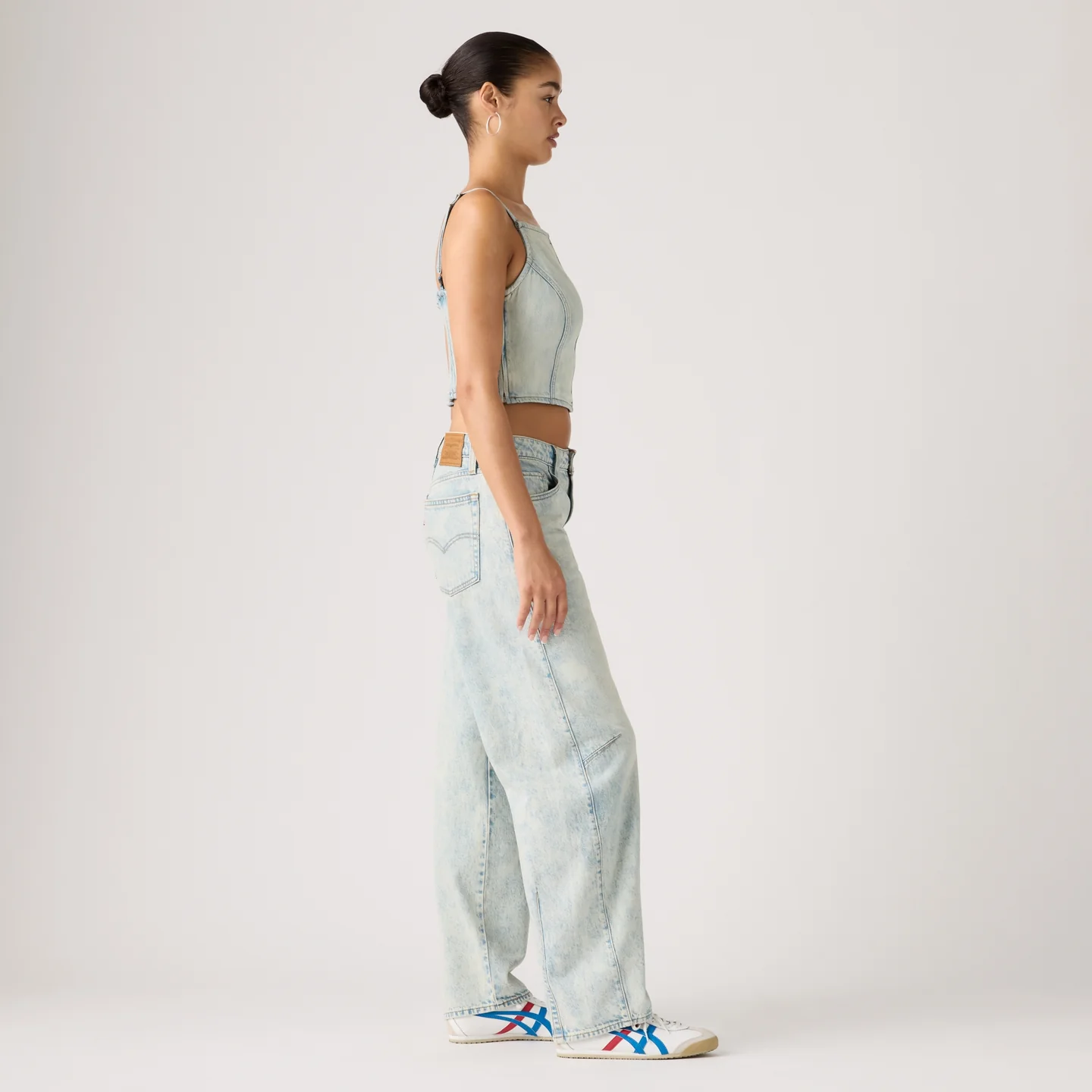 Baggy Dad Barrel Jeans in Cielito Lindo Acid