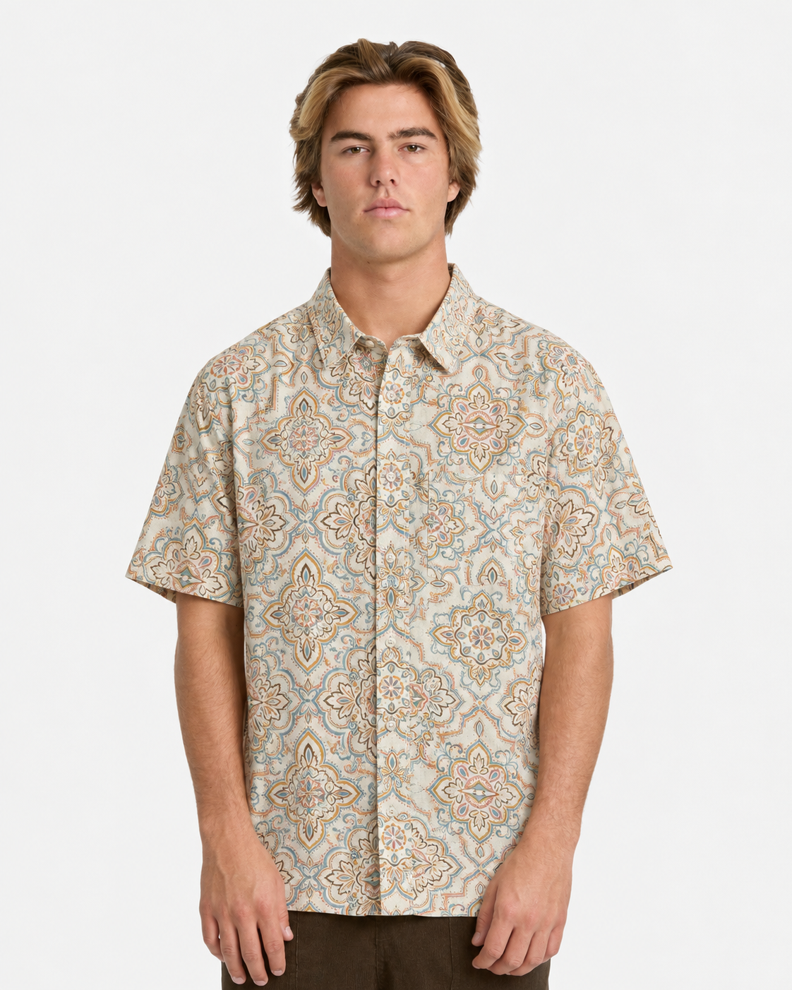 Sundays SS Woven Top in Vintage Khaki