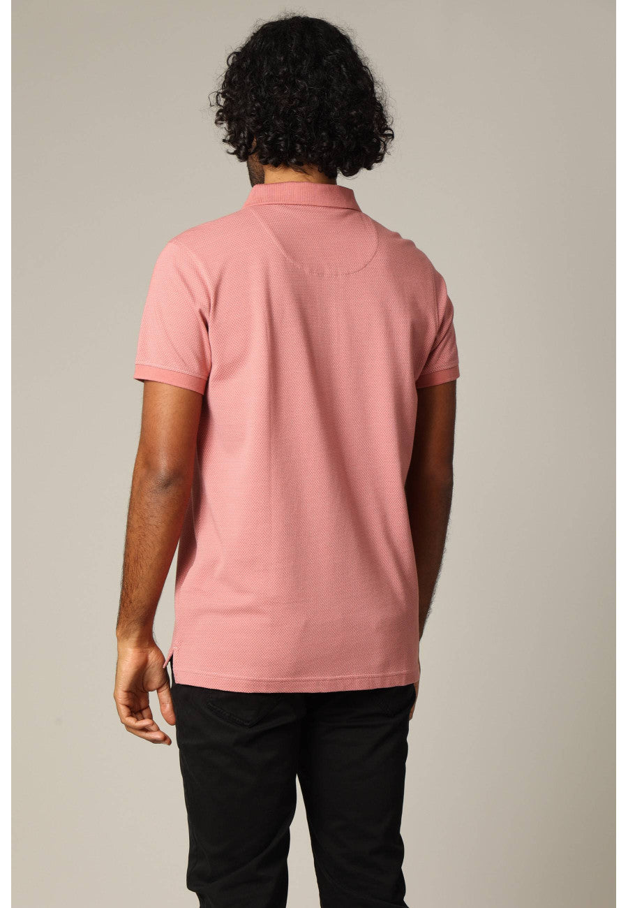 Baky Jacquard Polo in Dust Pink