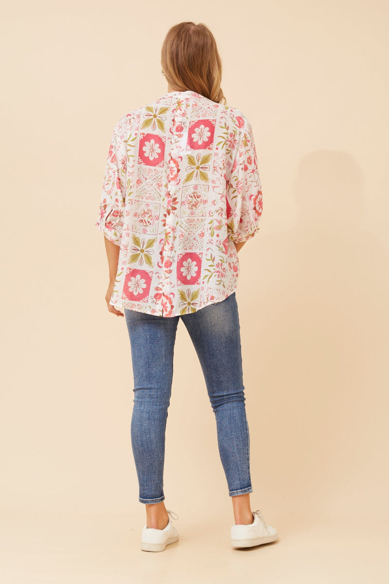 Rose Water Printed Top