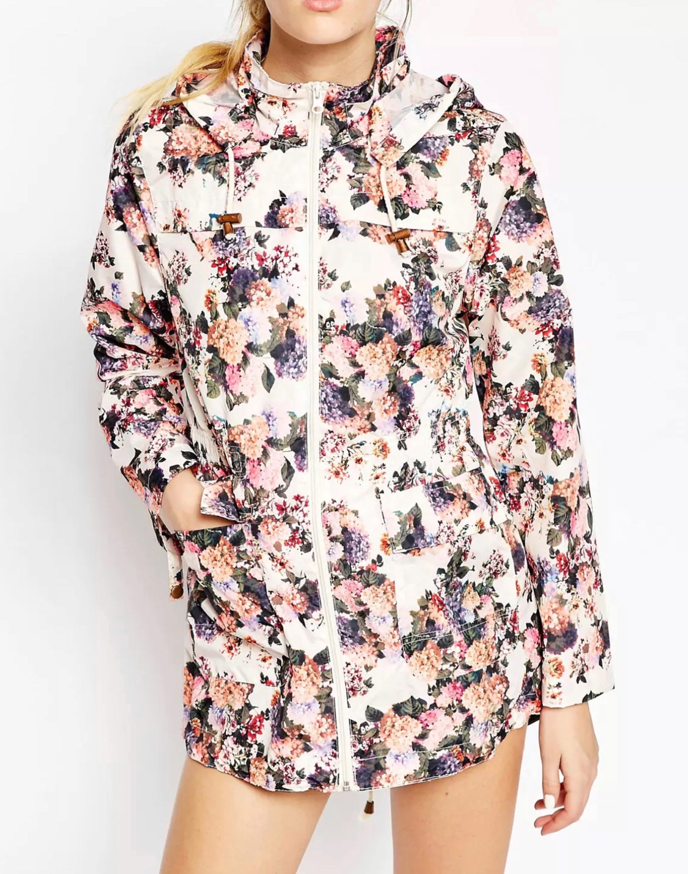 Rave All Over Floral Print Mac in Cream